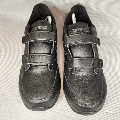 New Balance Men's Size 10.5 2E W Dual Strap Closure Thriple Black Walking Shoes - Picture 3 of 10