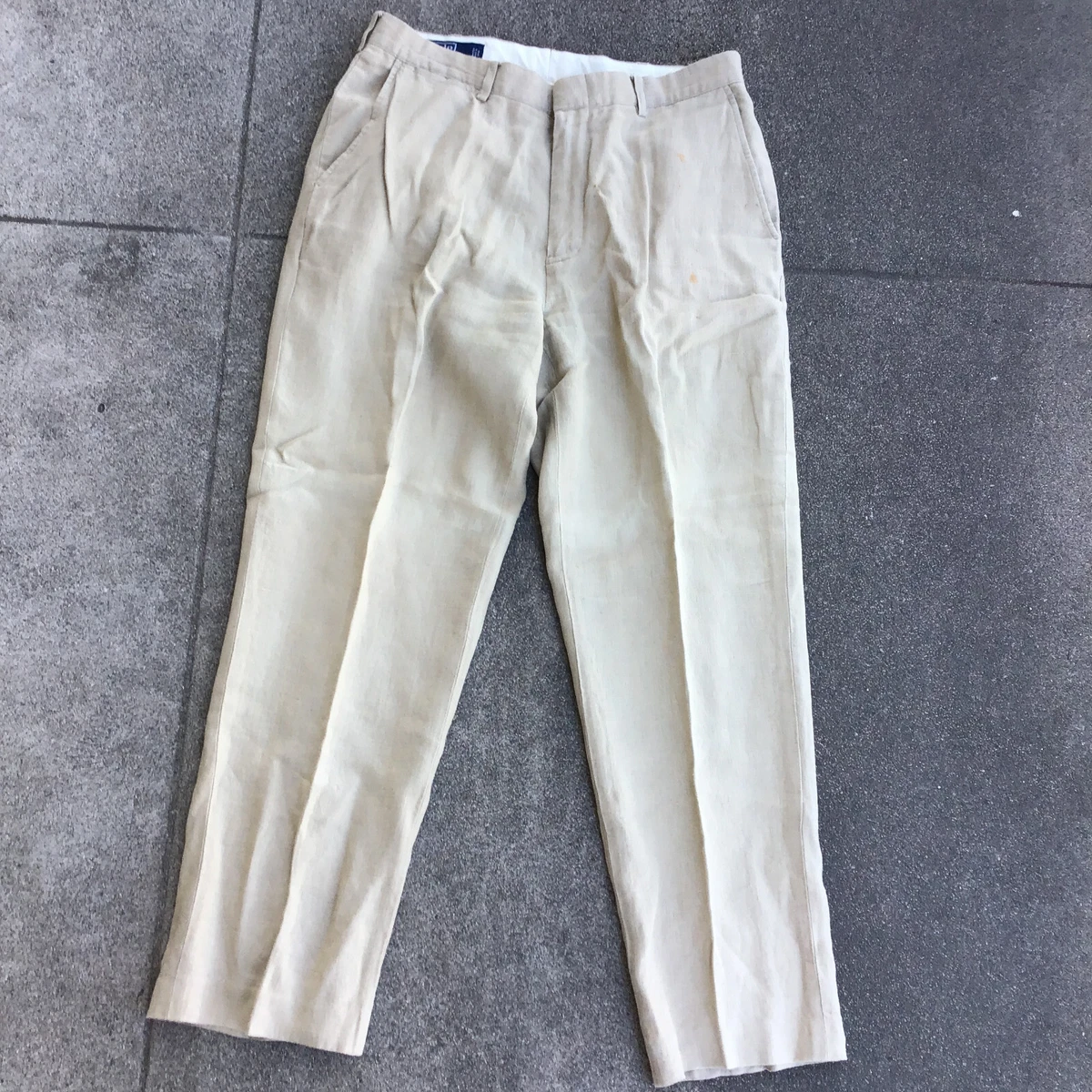 Polo white linen pants Clearance