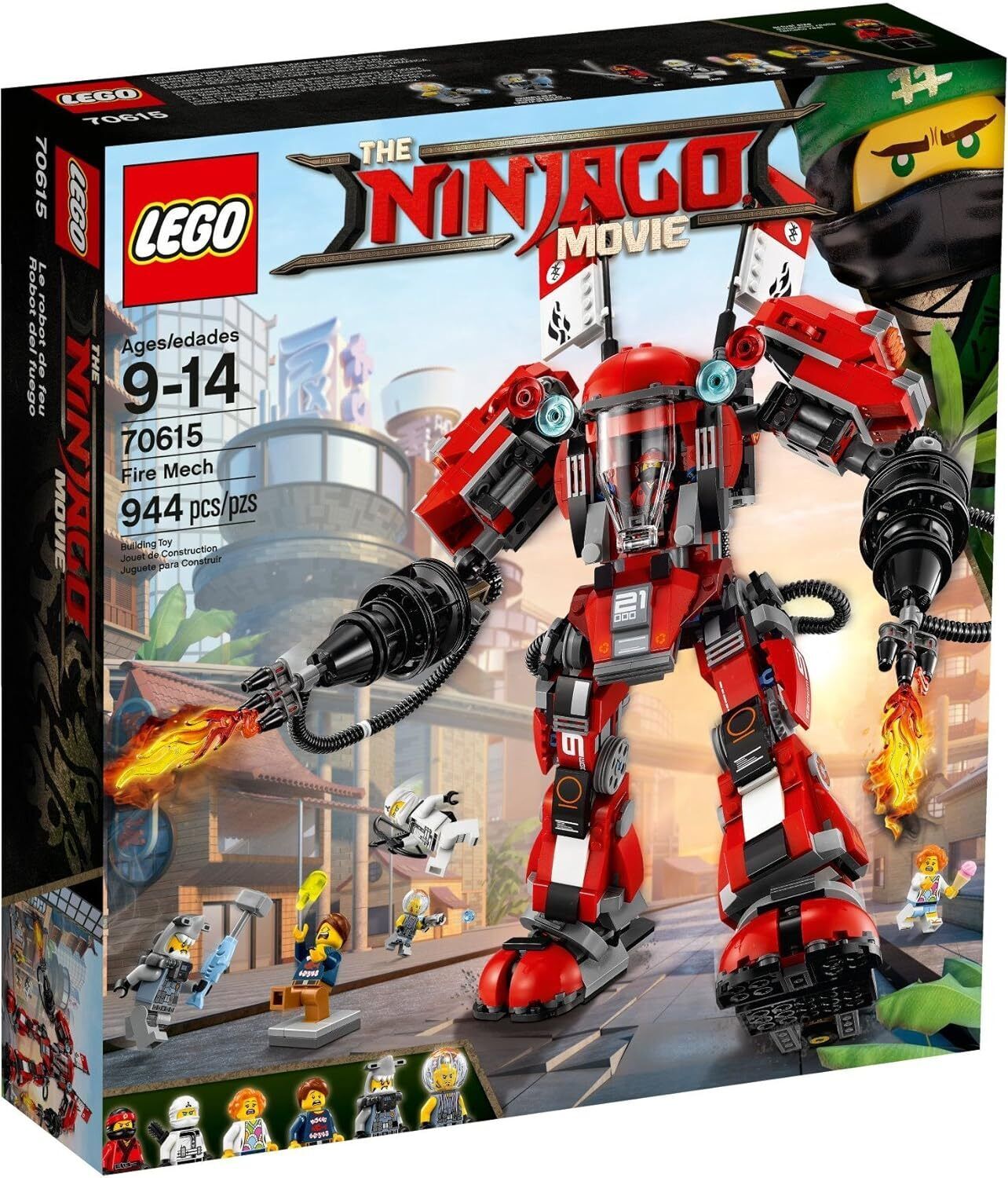 LEGO Ninja Go Kai's 944 Pieces 70615 Fire Mech 