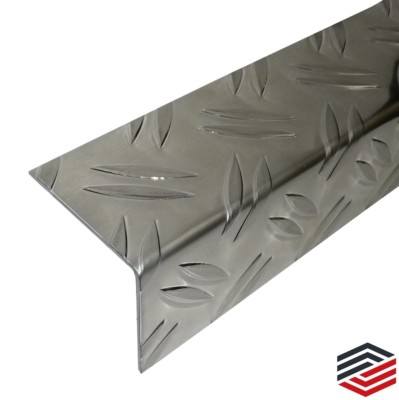 Alu Winkel Riffelblech Aluminium Eckschutz 1000mm 2,5/4,0 mm Kantenschutz L-Prof