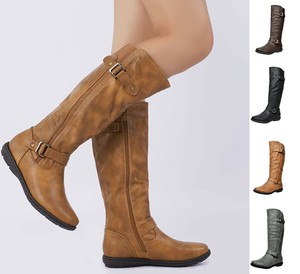womens flat boots size 12