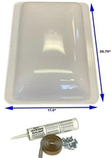RV Skylight Cover Exterior 17.5" X 26.75" Semi-Transparent Camper Skylight