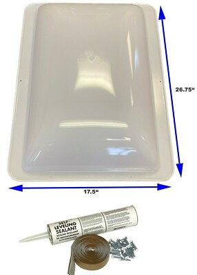 RV Skylight Cover Exterior 17.5'' X 26.75'' Semi-Transparent Camper Skylight