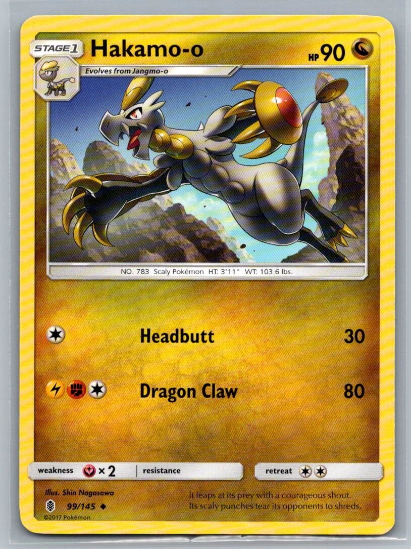Hakamo-o 99/145 Guardians Rising Uncommon Pokémon TCG 2017