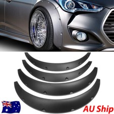 4'' 100mm Universal Flexible Black Fender Flares Durable ABS Wheel Arches 4 Pcs