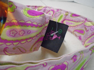 Top it Off Preppy Embroidered Belt Tortoiseshell Buckle Green Pink Floral L Top It Off Floral Pink Tortoise Shell Oval Loop Buckle Brown  main image 3
