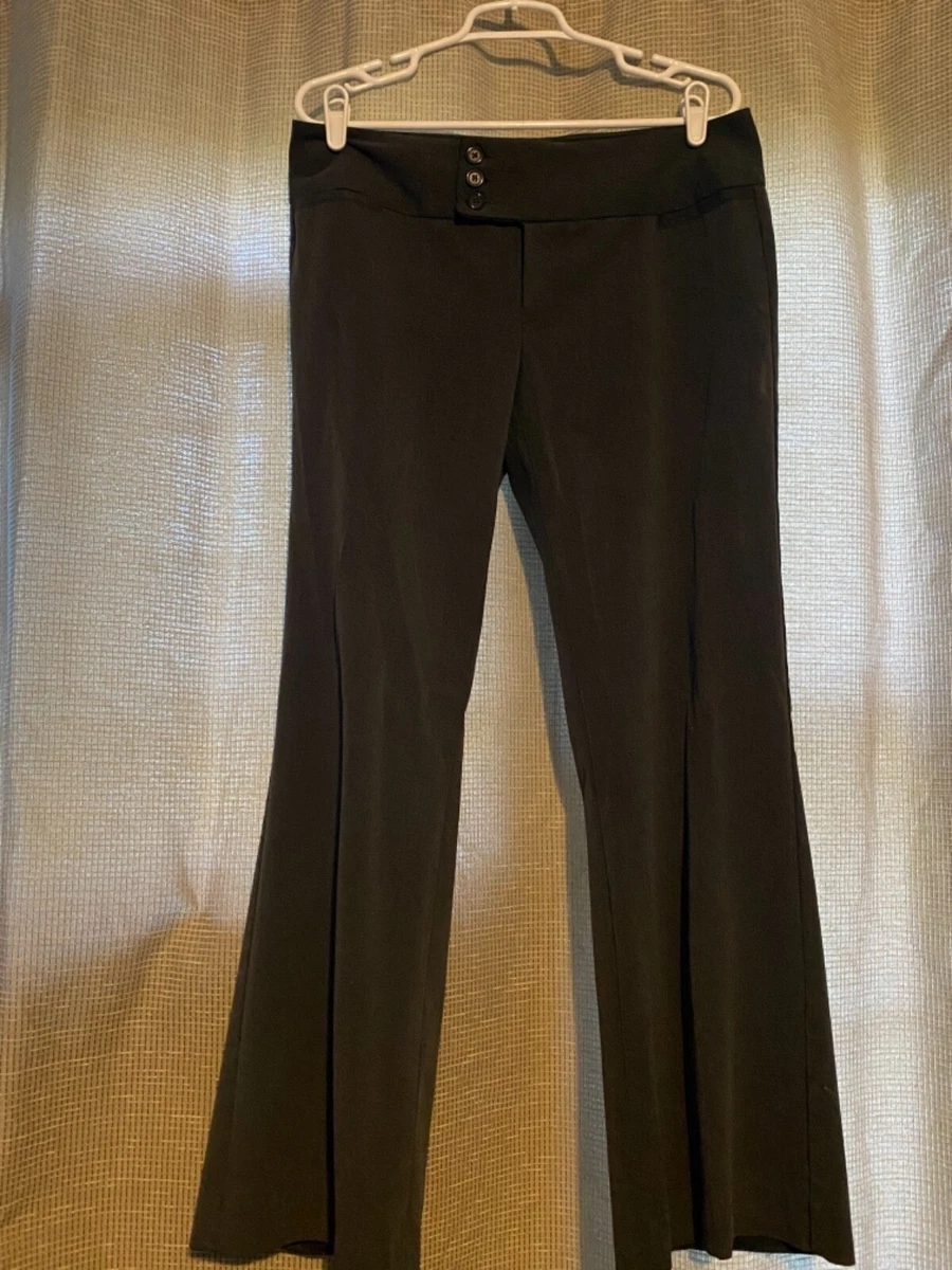 Maurices Women s Size 9 10 Short Grey Dress Pants Stretch Wide Leg Flare