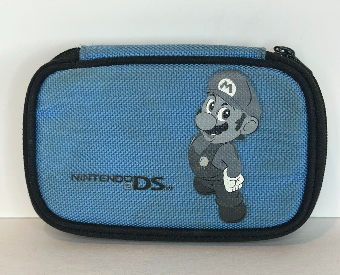 Nintendo DS Super Mario Game Travel Carrying Case 2007 Zipper and