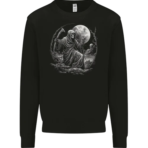 Parca Segadora con luna llena y calaveras para hombre mujer niños unisex - Imagen 69 de 102