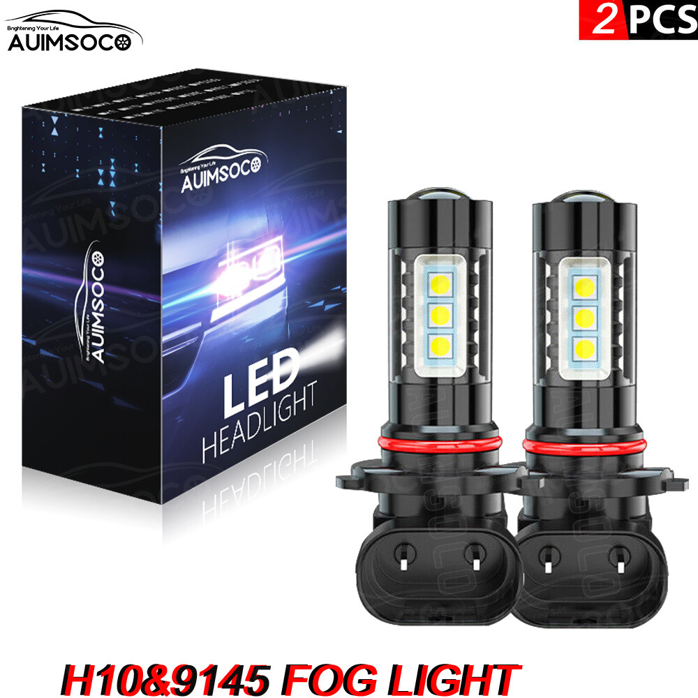 Pair 9140 9145 H10 LED Fog Light 6000K White Driving DRL Bulbs 7000LM 2 Pair 9140 9145 H10 LED Fog Light 6000K White Driving DRL Bulbs 7000LM 2