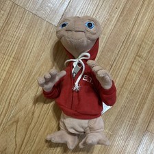 Vtg Universal Studios ET Extraterrestrial 9 1/2 Plush Red Hoodie Zip Up