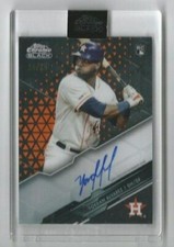 2020 Topps Chrome Black YORDAN ALVAREZ Rookie Autograph Orange /25 MINT SHAPE