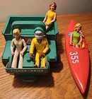 Vintage 1976 1977 Fisher Price Adventure Ranger Vehicle, Kayak and People