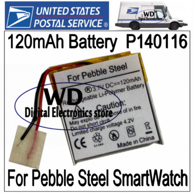 120mAh Pebble Steel Battery 120mAh Battery SmartWatch Pebble Steel P140116