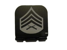 USMC Sergeant Stripes Laser Etched Aluminum Hat Clip Brim-it