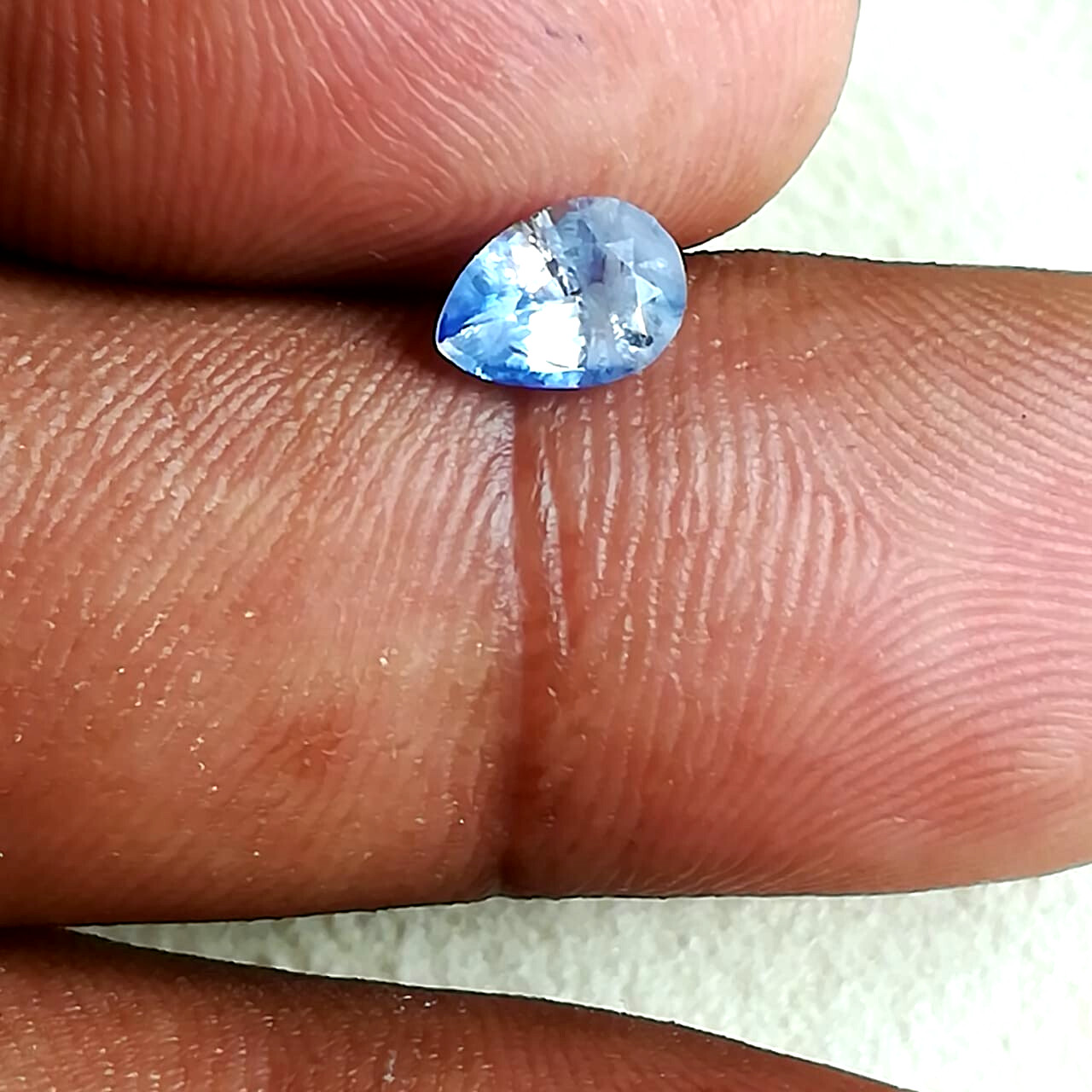 Natural Ceylon Light Blue Sapphire 1.00ct Pear Shape Loose Gemstone 7.6mm Cut