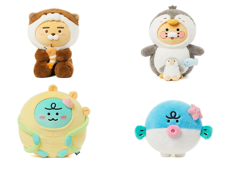 TWS lastbell kakaotalk カカオ　シニュ Kakao Friends FRIENDZOO Pengyin, Sea Otter, Turtle & Pufferfish