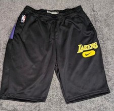 Nike NBA Los Angeles Lakers Player Issued Practice PreGame Engineered Shorts XL