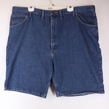 Wrangler Relax Fit Men's Blue Denim Jean Shorts Size 46 with 9" Inseam