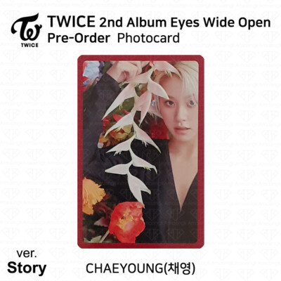 TWICE 2nd Album Eyes Wide Open Pre-Order Official Photocard The