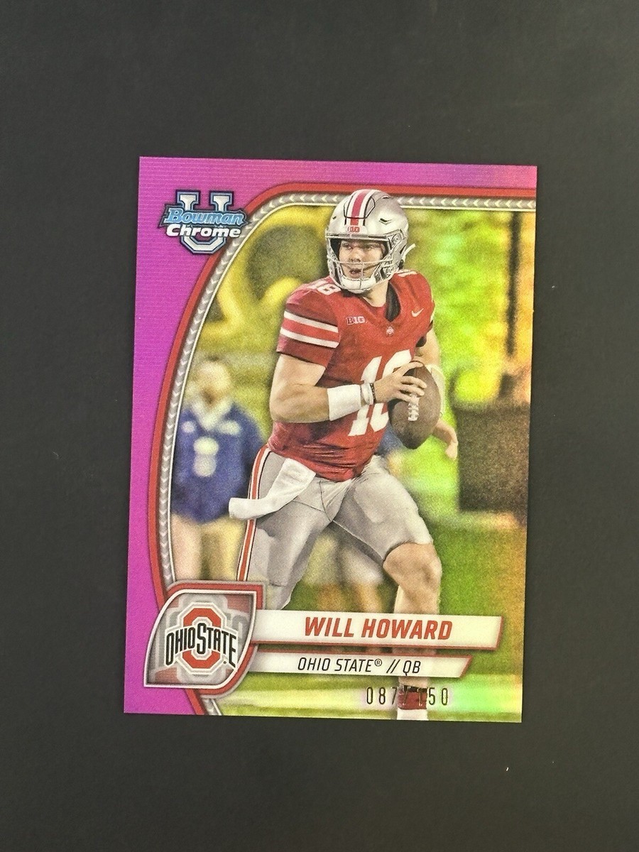 2024 BOWMAN U CHROME WILL HOWARD Fuschia Refractor /150 OHIO ST