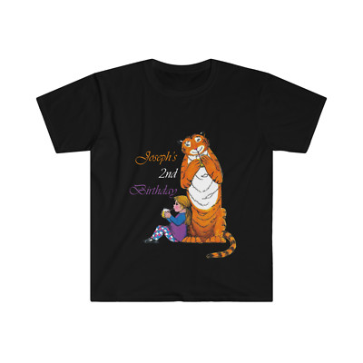 Personalisiertes T-Shirt Tiger Who came To Tea Party Geburtstag Ihr Name Geburt Shirt To