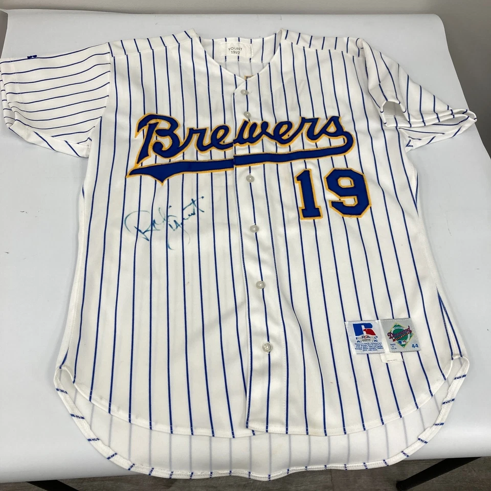 Robin Yount Signed 1992 Game Issued Milwaukee Brewers Jersey PSA DNA & MEARS COA - Image 2 of 4