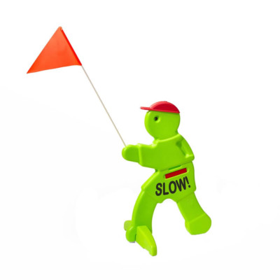  Kid Alert! Green Visual Warning Signal Safety Guy, 32'' Tall Safety Notice Sign