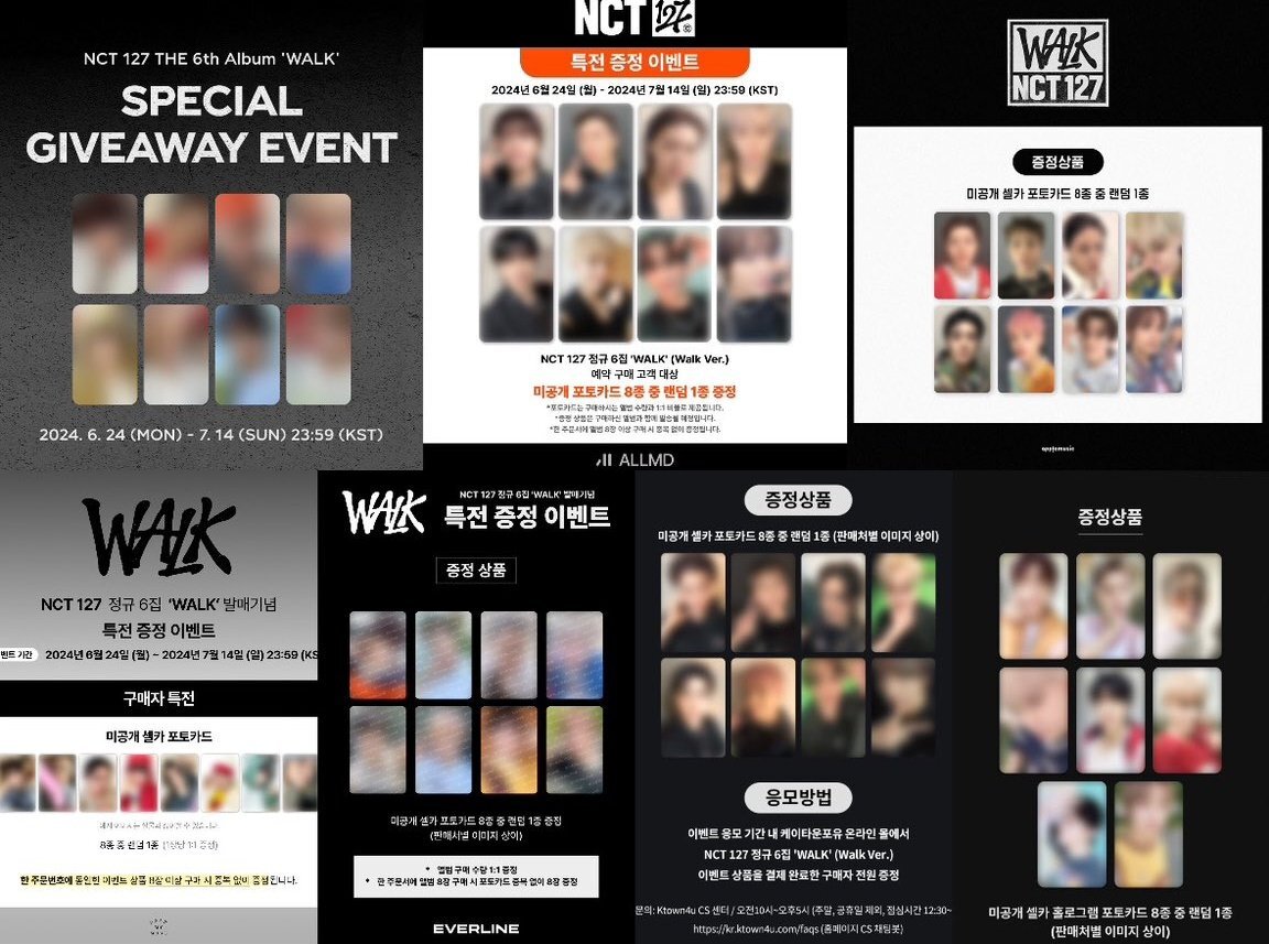 NCT 127 6th ALBUM WALK PRE ORDER BENEFIT - POB ALL WEB OFFICIAL