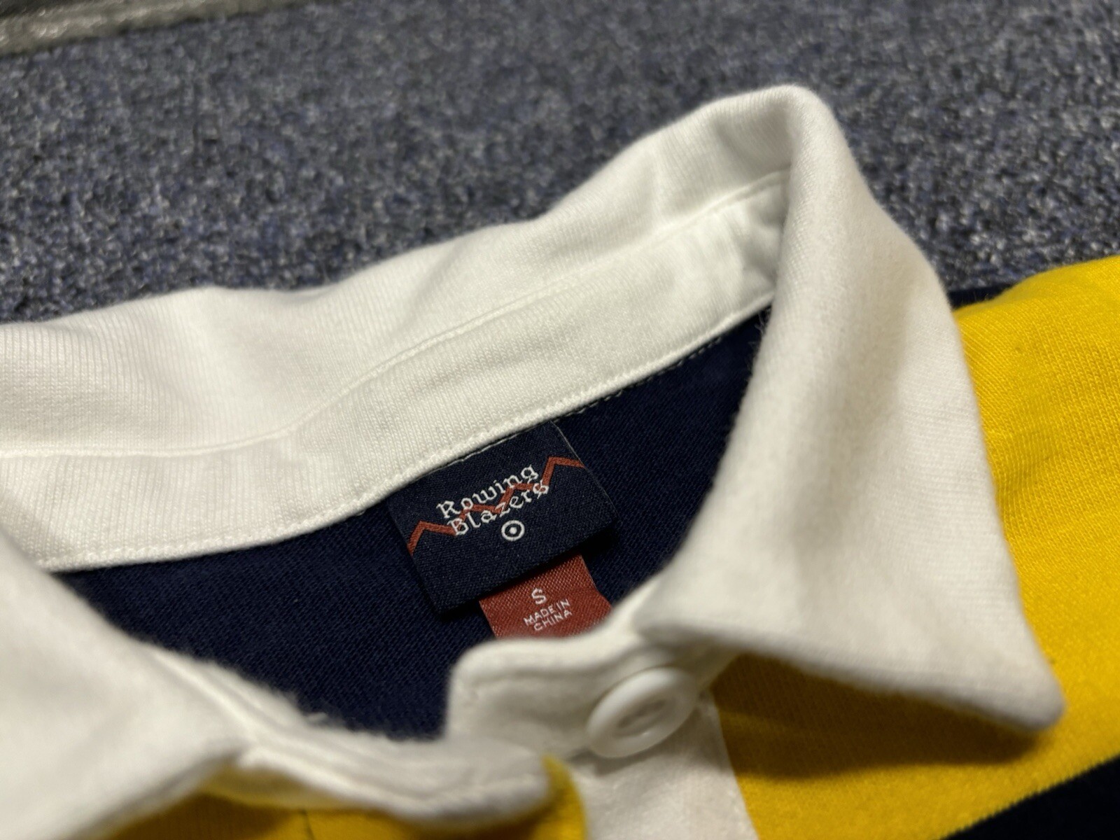 FILA Blazer da canottaggio Target polo rugby donna a righe con colletto manica lunga S N7