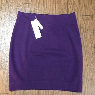 Lacoste Stretch Mini Purple Pencil Skirt NWT 38 Pima Cotton US 6 Devanlay