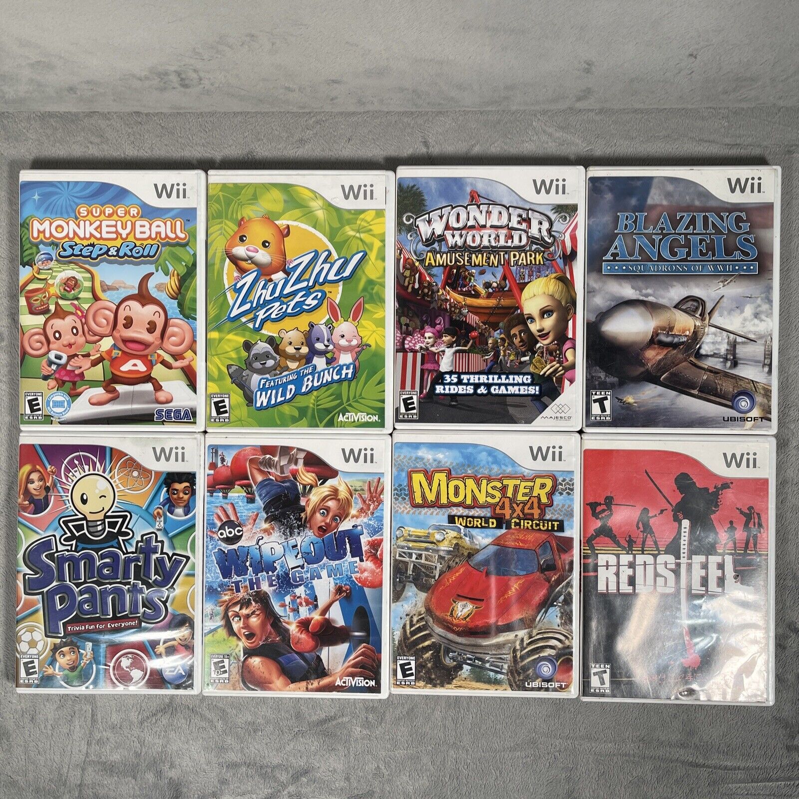 Nintendo Wii Game Lot Of 8 Preowned Games Ubisoft Activision With