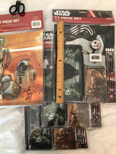New Disney Star Wars 11 piece Stationary Set-Folders,Note pad,Pencils,Case - 第 5/5 張圖片