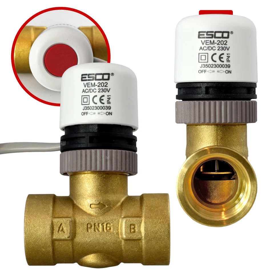 ESCO Calentador de aire calefacción de nave panel de control válvula 1 3/4" actuador accionamiento VTS WING