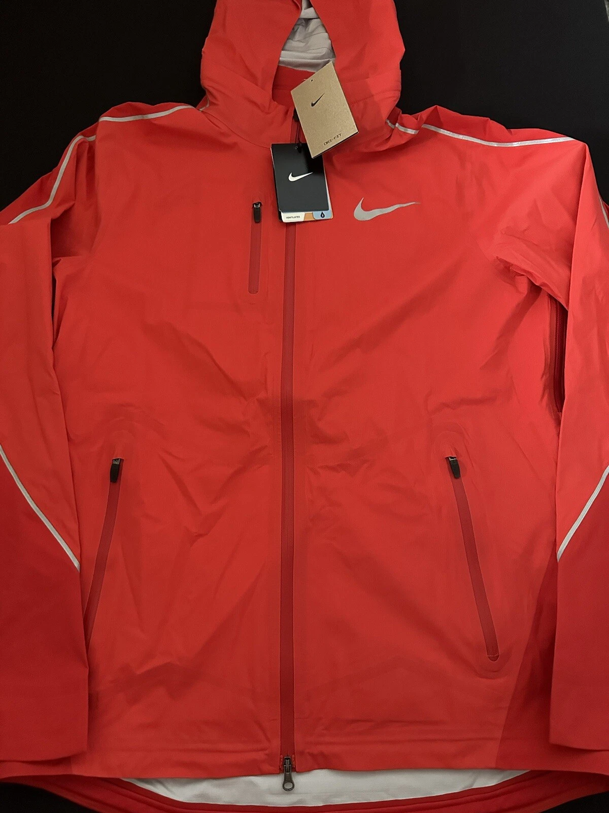 Nike Air Hyper Shield Storm Windbreaker Jacket Red Men Sz S New Rare 746733-697