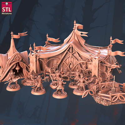 Elf Camp set Legion Terrain Scenery Tabletop Miniatures 28mm Wargames