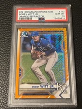 BOBBY WITT JR. 2021 Bowman Chrome Mega Box PSA 10 Orange Refractor # 4/25