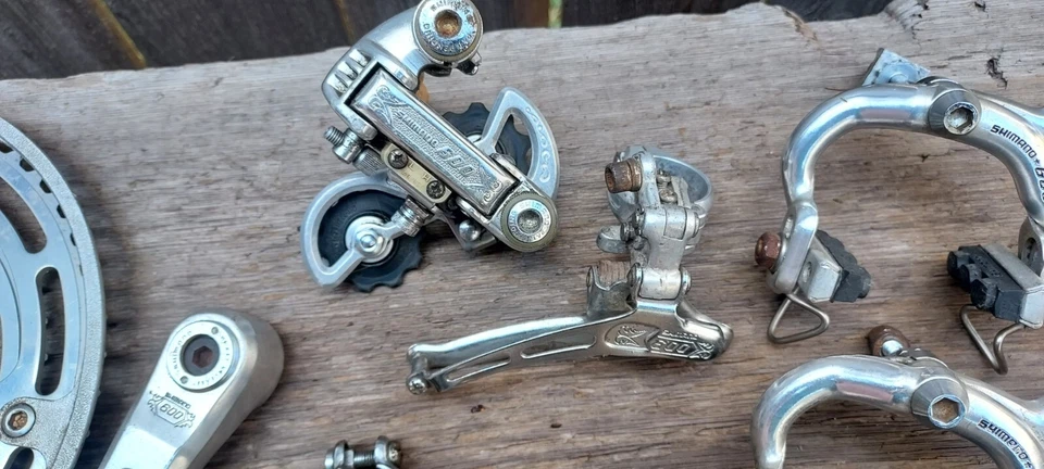 Shimano 600 Arabesque Group Groupset Crankset Brakes Levers Derailleurs Shifters - Image 3 of 4