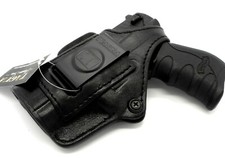 LEFT HAND Black Leather 4 in 1 Thumb Break Holster - CHOOSE GUN