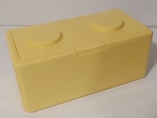 1 Vintage Chubs Baby Wipes Lego Stackable Block Storage Container Yellow