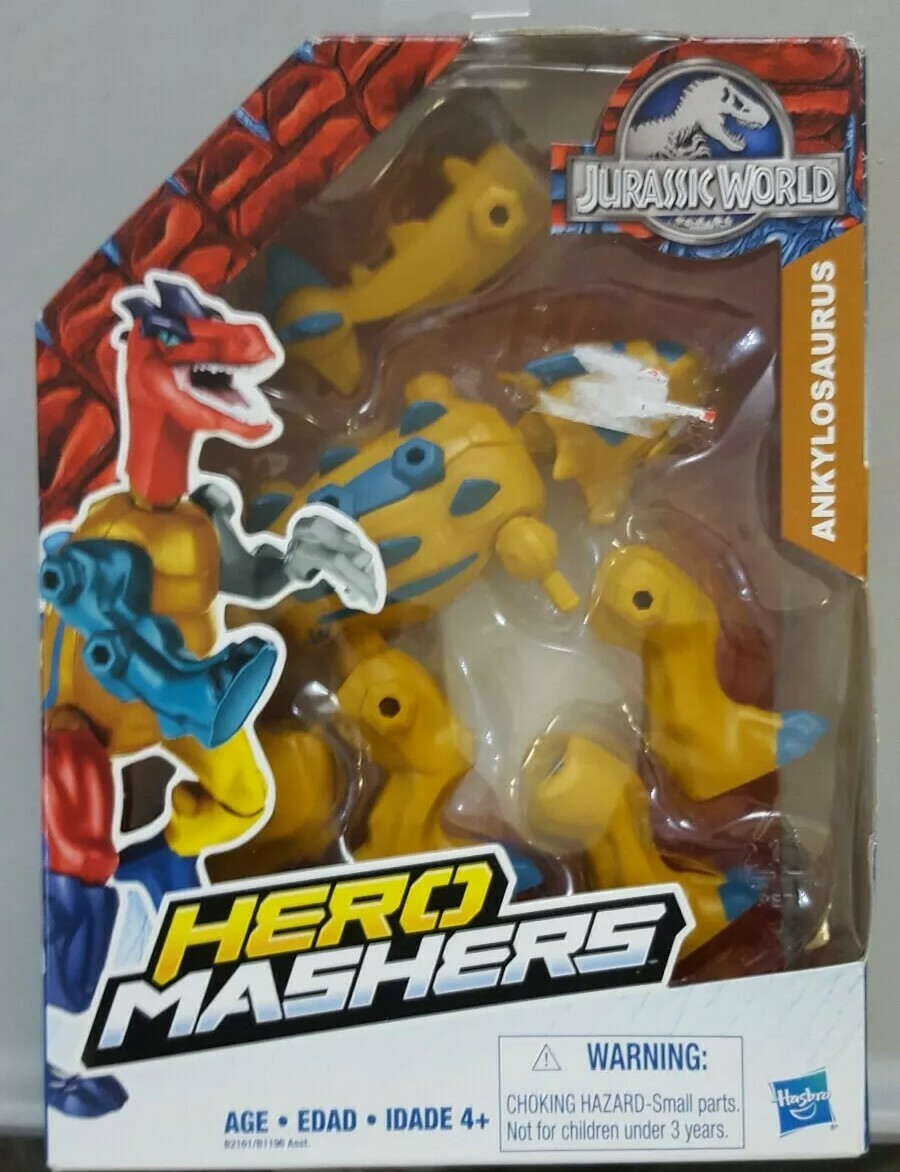 Jurassic World HERO MASHERS ANKYLOSAURUS Action Figure Hasbro 2015 New  Sealed