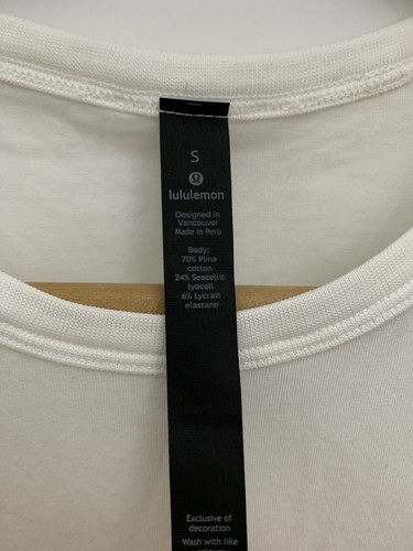 Lululemon 5 Jahre Ebbe und Flut T Neu mit Etikett Größe Small weiß Vitasea - Bild 5 von 6