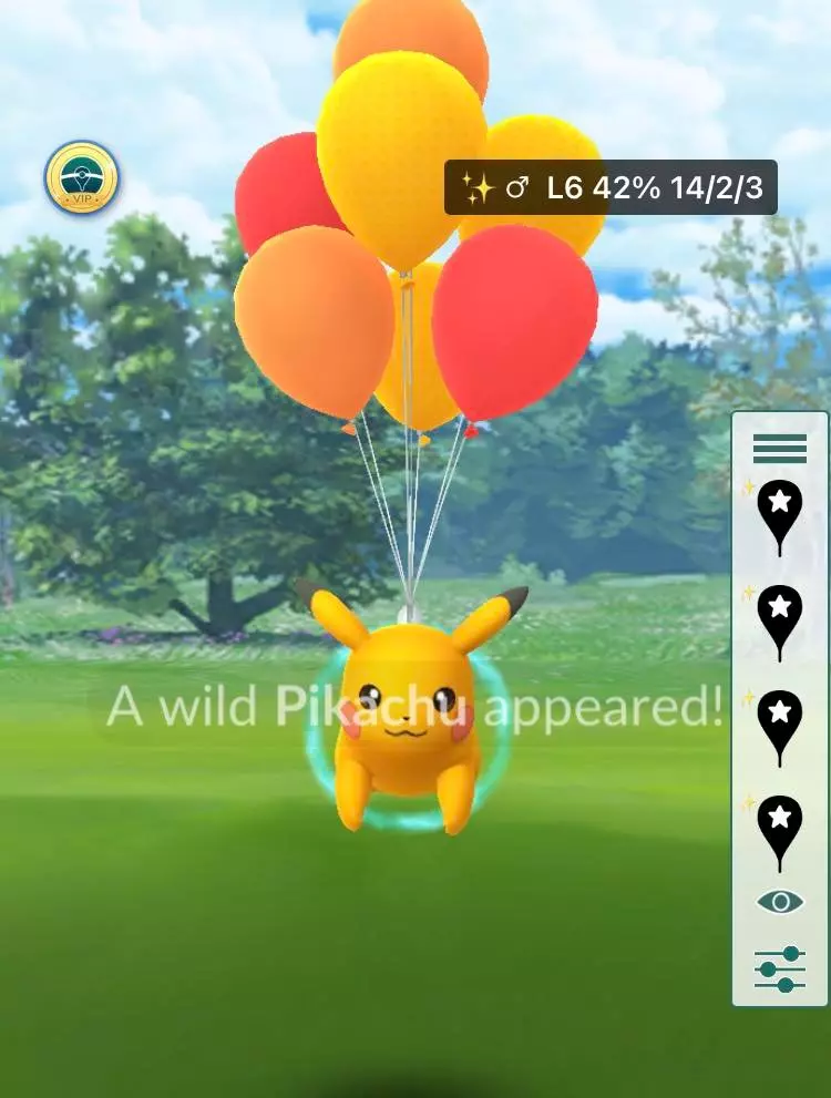 Pokémon GO Shiny Pikachu Flying With Balloon – Mini Account (Read Describe)  - PoGoFighter