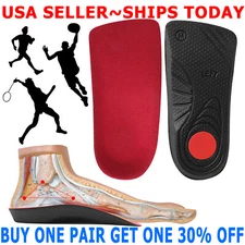 Orthotic Shoe Insoles High Arch Support Inserts for Plantar Fasciitis Flat Feet