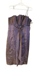 NWT CACHET 90s Y2K Vintage Party Cocktail Spaghetti Strap Gathered Dress 12 Plum