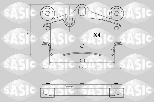 Plaquettes de frein arriere pour VW Touareg 2.5 R5 et 3.0 V6 TDI