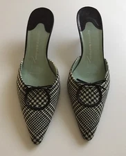 Sigerson Morrison 7.5 Prince Of Wales Check Mule