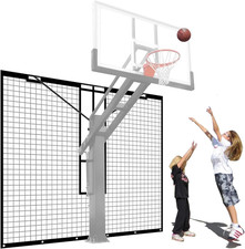 Heavy Duty Basketball Return Net 12FT X 10FT, Uv-Resistant Yard Guard Backstop N