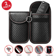 2 Pack Car Key Signal Blocker Case Faraday Cage Pouch Keyless RFID Blocking Bag
