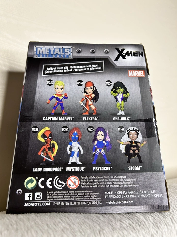 X-Men Marvel Comics Mystique Figura de 4 pulgadas Figura de metal fundido a presión Nueva en caja Foto 4 de 4